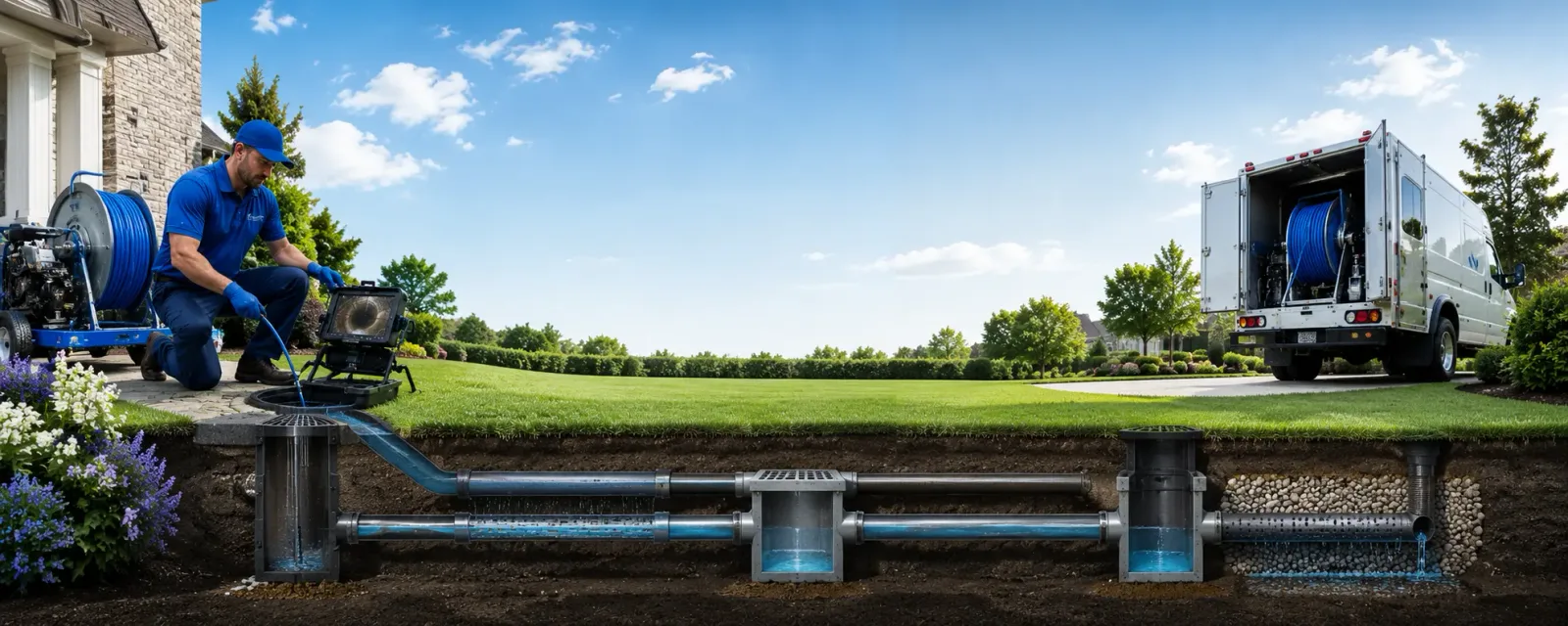Outdoor drain cleaning information for Gotham, WI